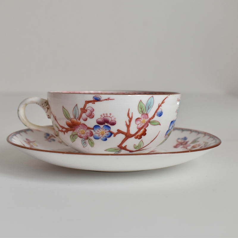 Antique Cup & Saucer Sarreguemines Minton 252 I
