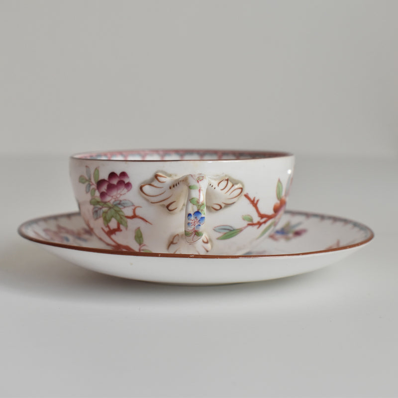 Antique Cup & Saucer Sarreguemines Minton 252 I