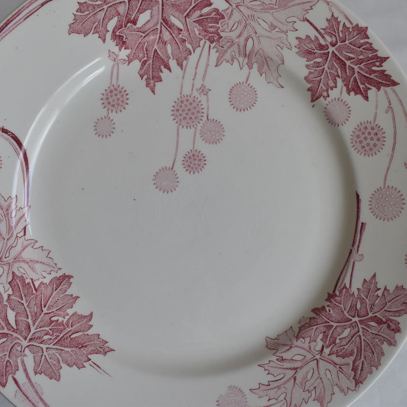 Antique Plate K&G Luneville Platane E