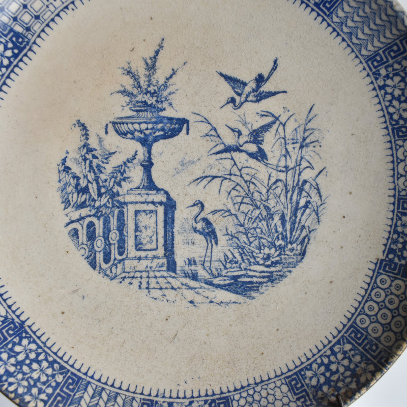 Antique Dessert Plate, Lunéville Dentelle