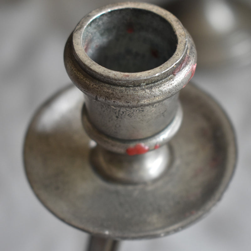 ピューター　キャンドルホルダー　2点セット