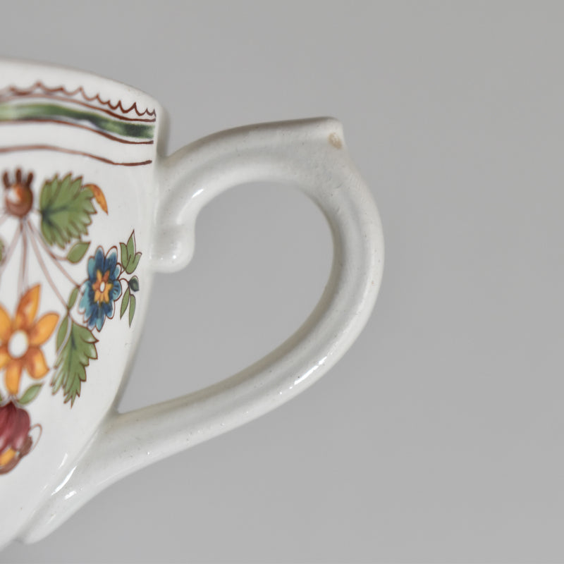 Vintage Chocolate Cup & Saucer, Gien, Moustier Olerys A