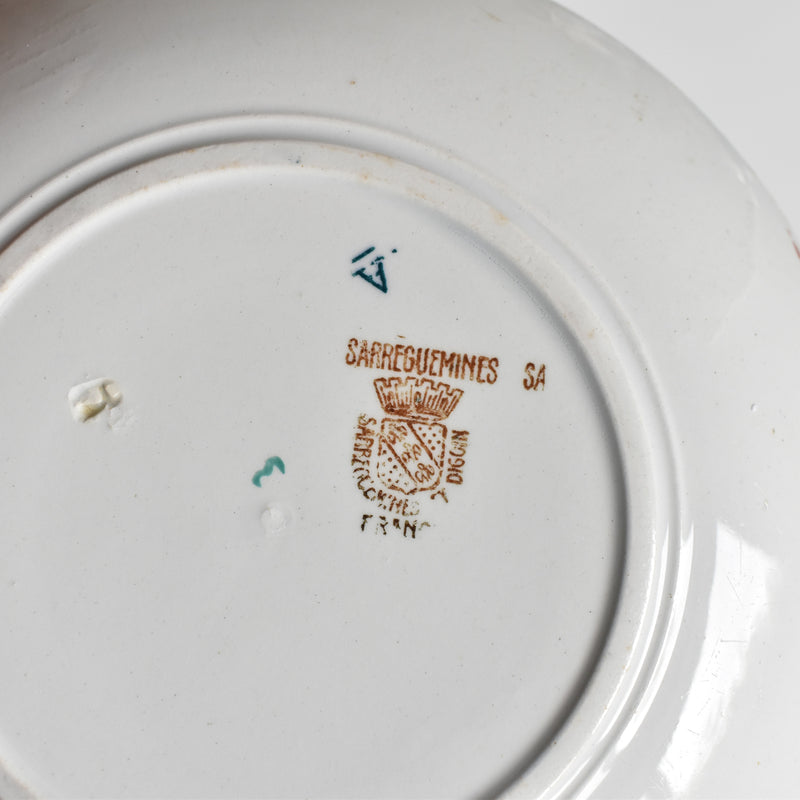 Antique saucer Sarreguemines Kyoto E