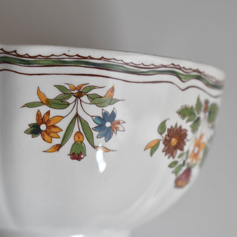 Vintage Chocolate Cup & Saucer, Gien, Moustier Olerys A