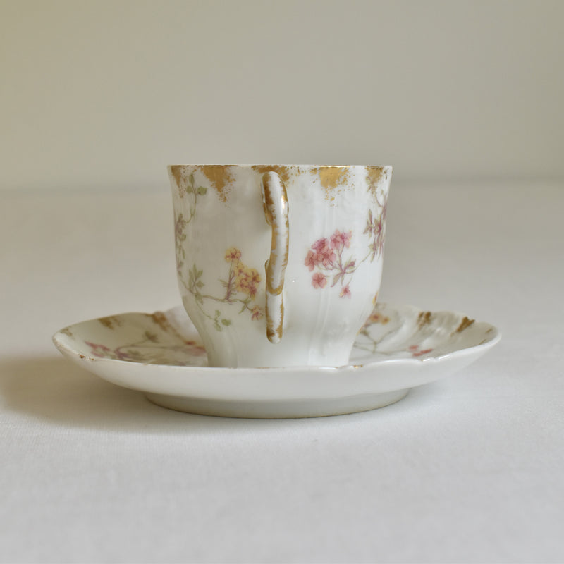 Antique Cup & Saucer CFH/GDM (Haviland) B
