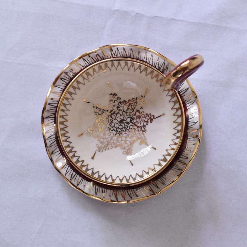 ア.ドラサンヴァル A.Dressinval コーヒーカップ＆ソーサー レッド A