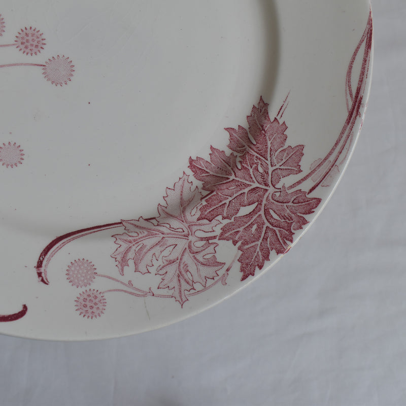 Antique Plate K&G Luneville Platane E