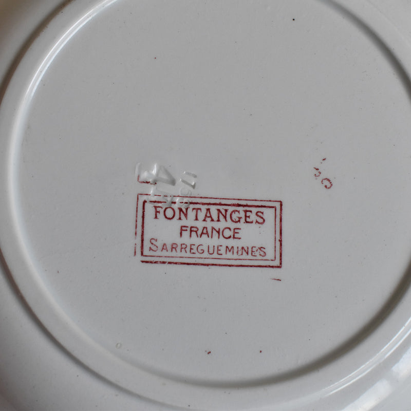 Antique Deep Plate - Sarreguemines Fontanges
