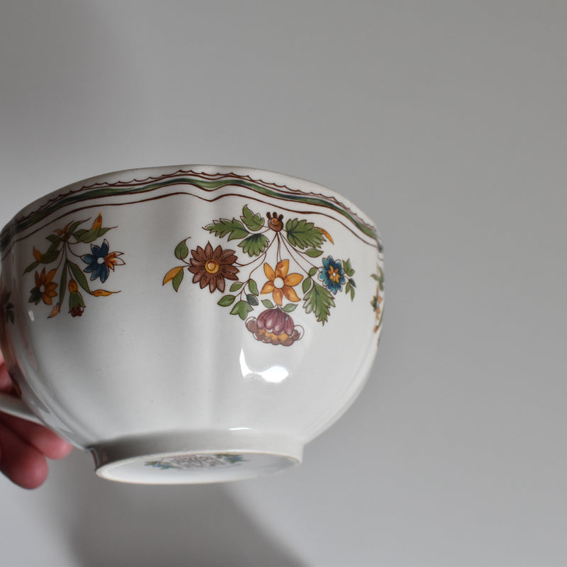 Vintage Chocolate Cup & Saucer, Gien, Moustier Olerys A