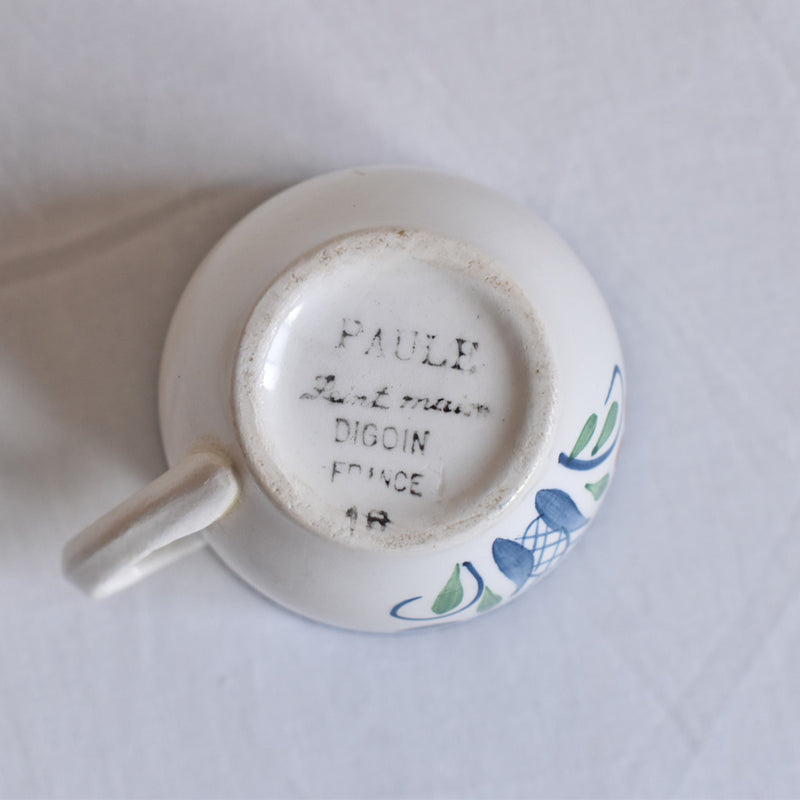 Vintage Cup Digoin & Sarreguemines Paule D