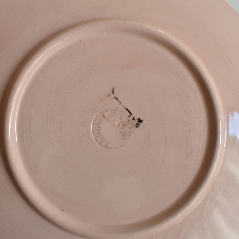 Vintage Dessert Plate, Longwy Octogonale Rose (cercle) I