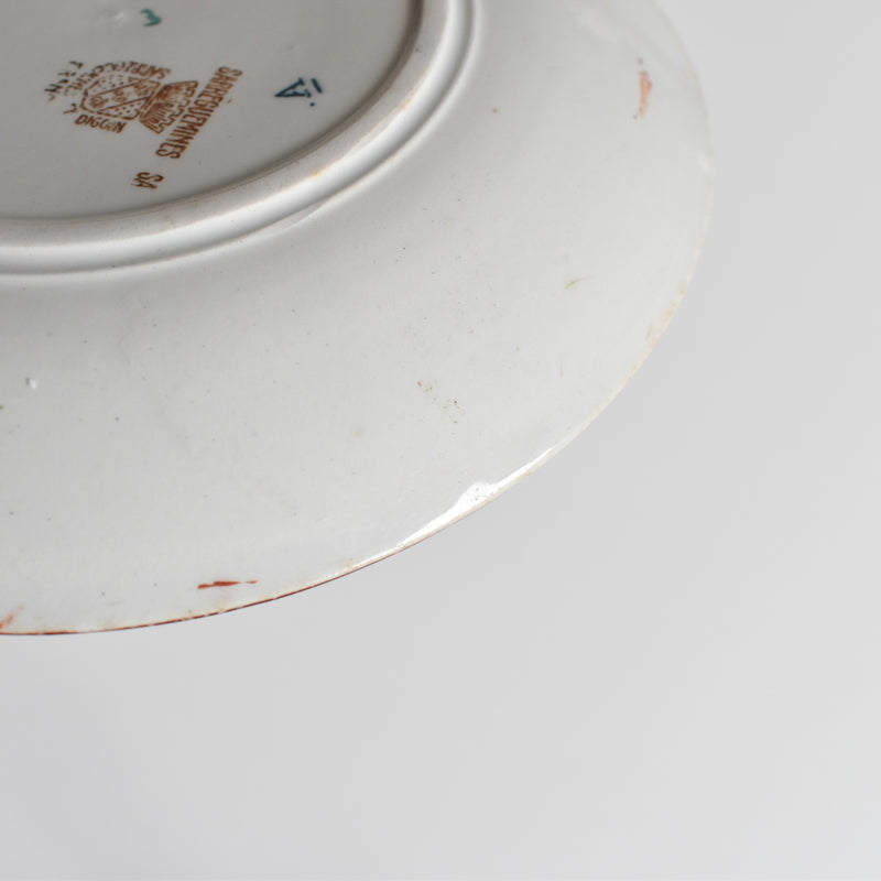 Antique saucer Sarreguemines Kyoto E