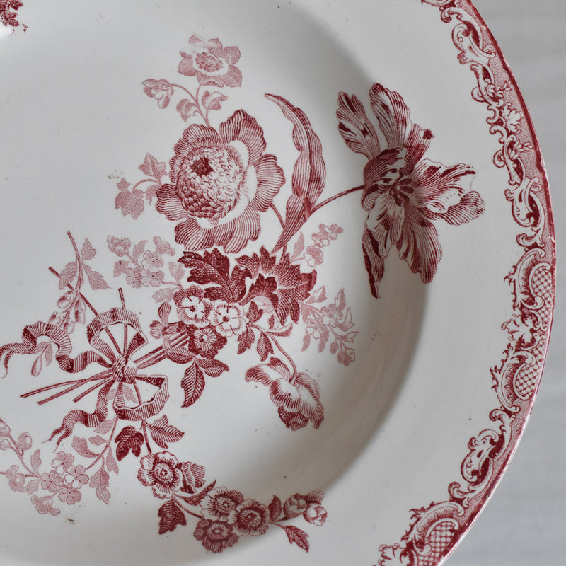 Antique Deep Plate - Sarreguemines Fontanges