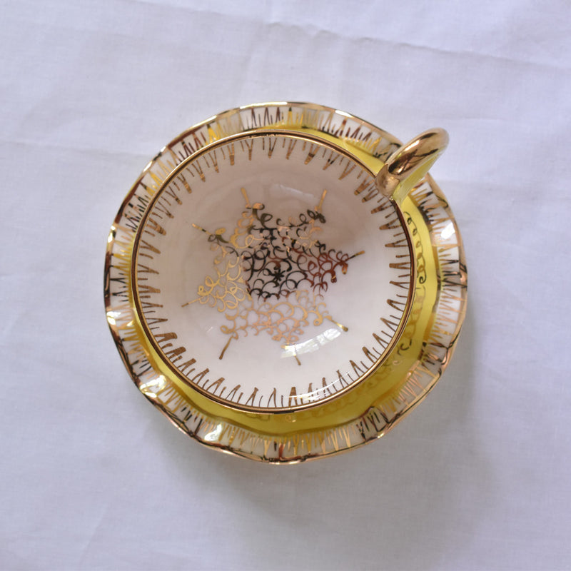 ア.ドラサンヴァル A.Dressinval コーヒーカップ＆ソーサー イェロー A