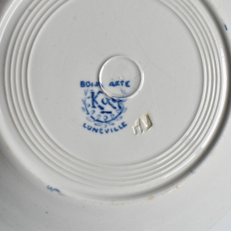 Antique Deep Plate, K&G Luneville Bonaparte A