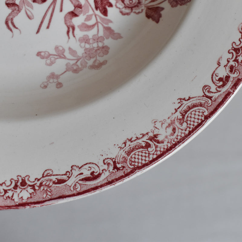 Antique Deep Plate - Sarreguemines Fontanges