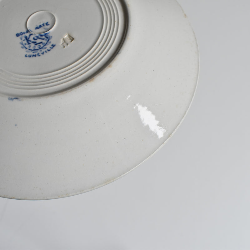 Antique Deep Plate, K&G Luneville Bonaparte A