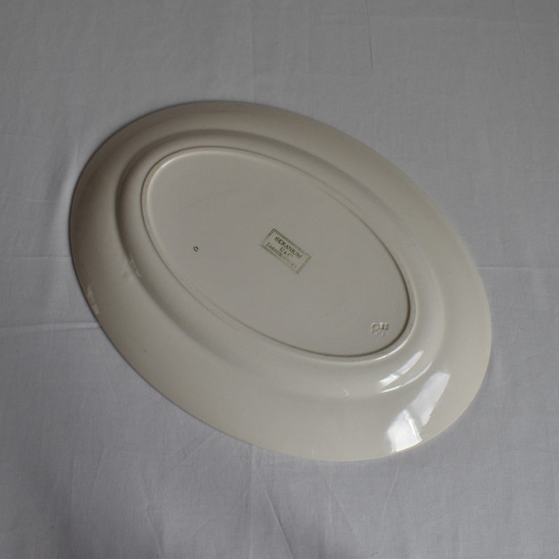 Antique Oval Platter, U&C Sarreguemines Geranium