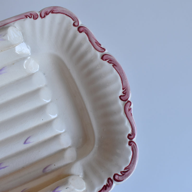 Vintage Asparagus Plate Digoin & Sarreguemines