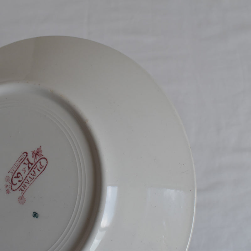 Antique Plate K&G Luneville Platane F