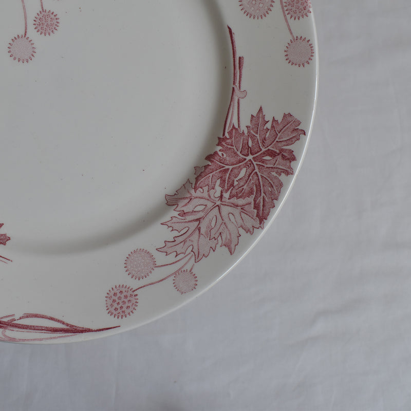 Antique Plate K&G Luneville Platane F
