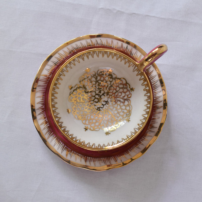 ア.ドラサンヴァル A.Dressinval コーヒーカップ＆ソーサー ピンク B