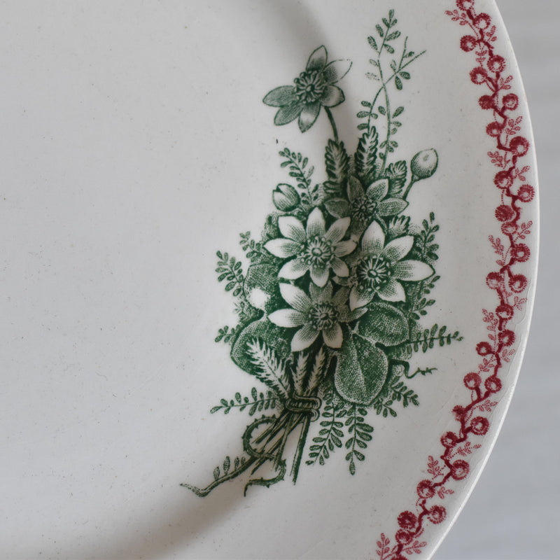Antique deep plate BFK Bouquets