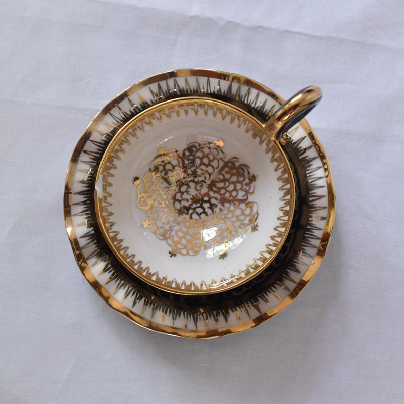 ア.ドラサンヴァル A.Dressinval コーヒーカップ＆ソーサー ブラウン