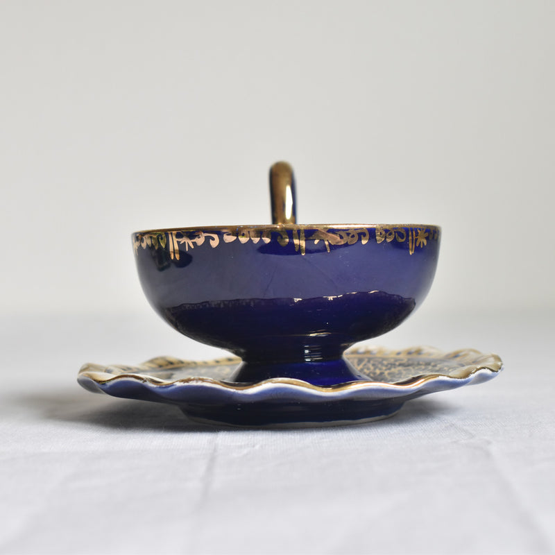 ア.ドラサンヴァル A.Dressinval コーヒーカップ＆ソーサー ダークブルー A