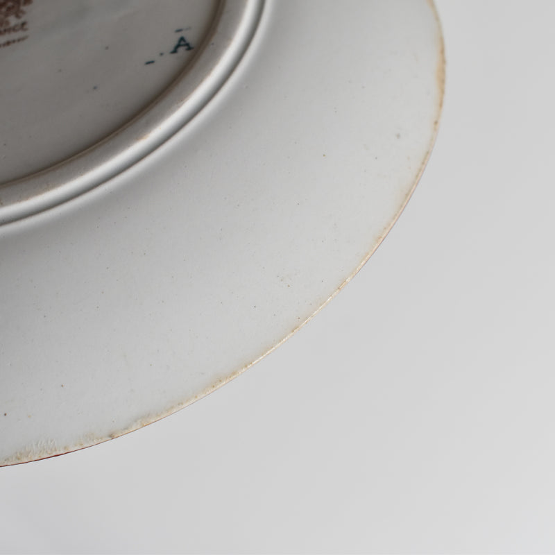 Antique saucer Sarreguemines Kyoto F