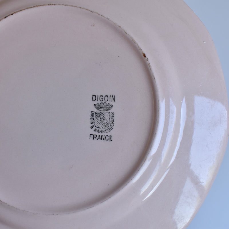 Vintage Plate: Digoin & Sarreguemines Rose