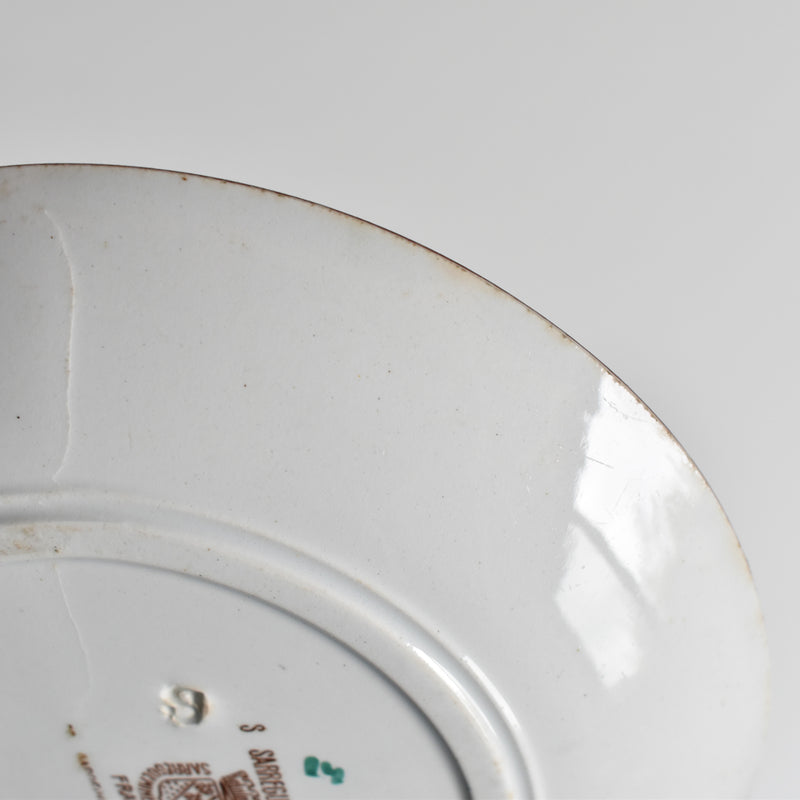 Antique saucer Sarreguemines Kyoto F