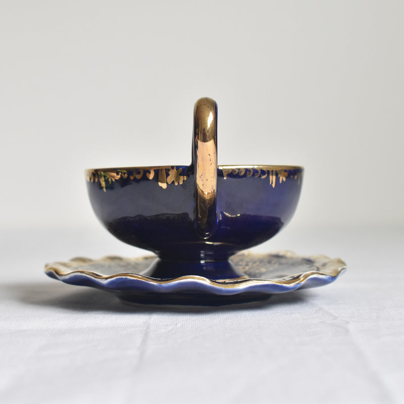 ア.ドラサンヴァル A.Dressinval コーヒーカップ＆ソーサー ダークブルー A