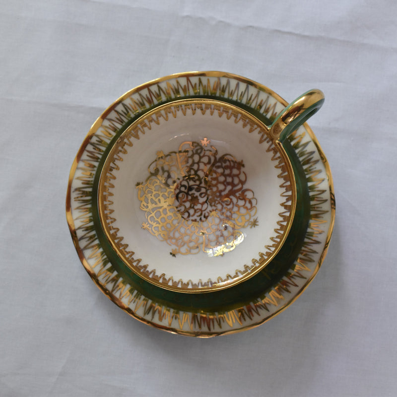 ア.ドラサンヴァル A.Dressinval コーヒーカップ＆ソーサー ライトグリーン