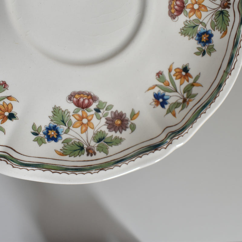 Vintage Chocolate Cup & Saucer, Gien Moustier Olerys B