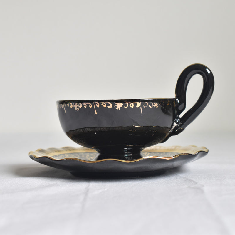 ア.ドラサンヴァル A.Dressinval コーヒーカップ＆ソーサー ブラック G