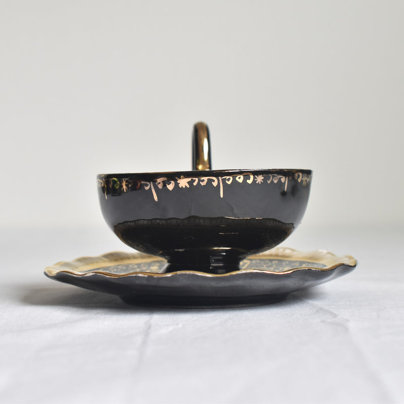 ア.ドラサンヴァル A.Dressinval コーヒーカップ＆ソーサー ブラック G