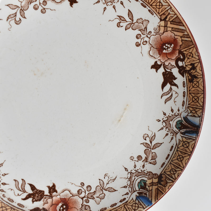 Antique saucer Sarreguemines Kyoto F