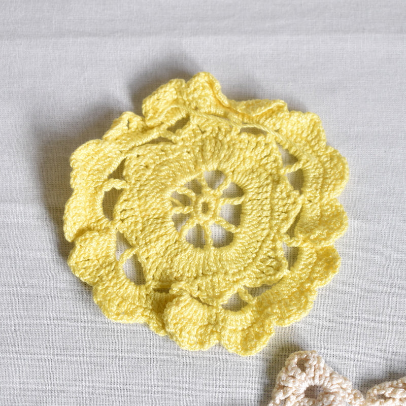 Vintage hand-knitted lace ornament