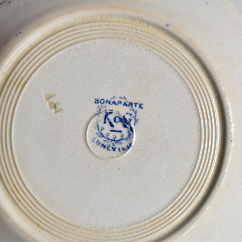 Antique Deep Plate K&G Luneville Bonaparte B