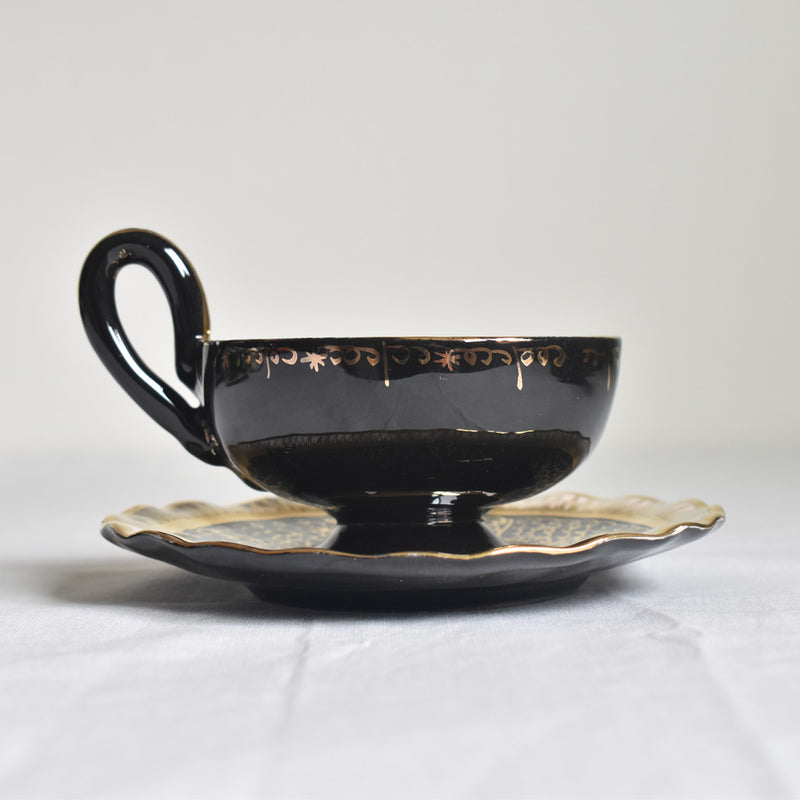 ア.ドラサンヴァル A.Dressinval コーヒーカップ＆ソーサー ブラック G