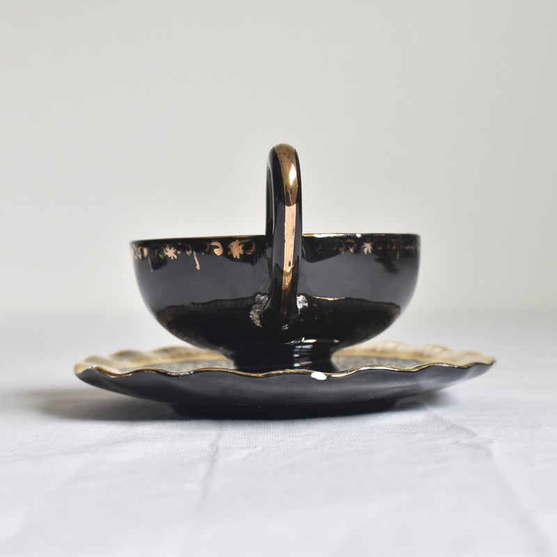 ア.ドラサンヴァル A.Dressinval コーヒーカップ＆ソーサー ブラック G