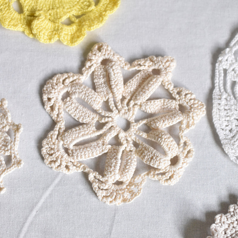 Vintage hand-knitted lace ornament