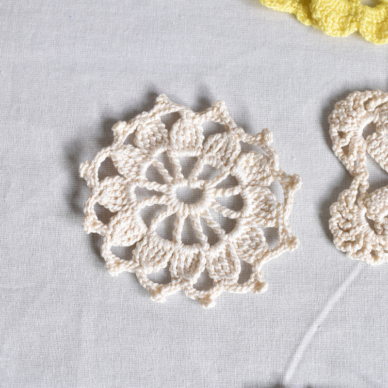 Vintage hand-knitted lace ornament