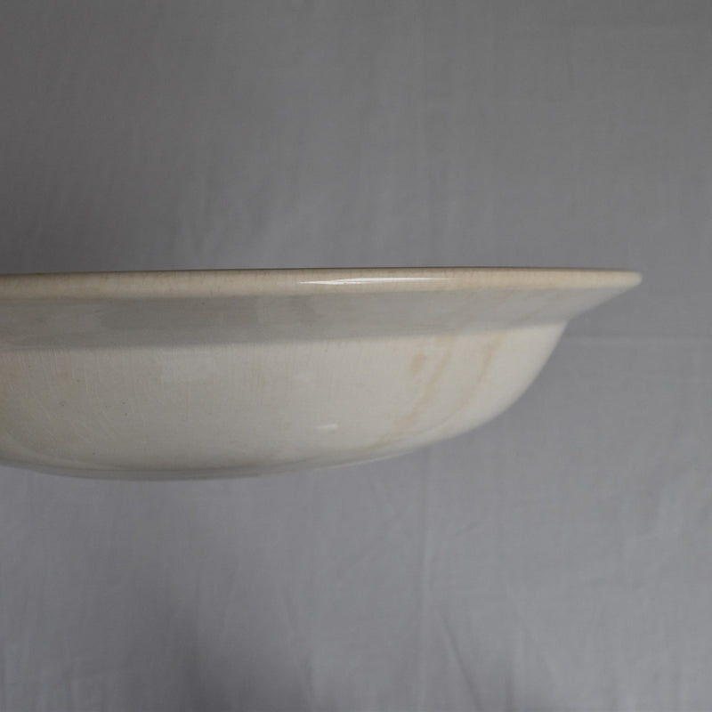Antique Round Deep Plate, U&C Sarreguemines, Geranium