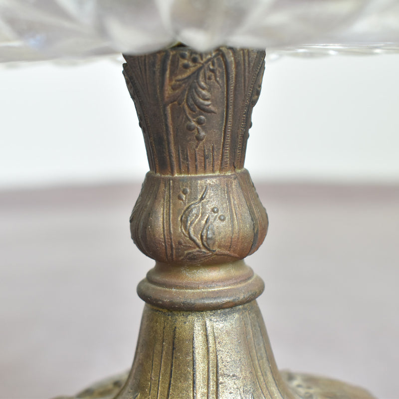 ガラス　ヴィンテージ　脚付きクープ