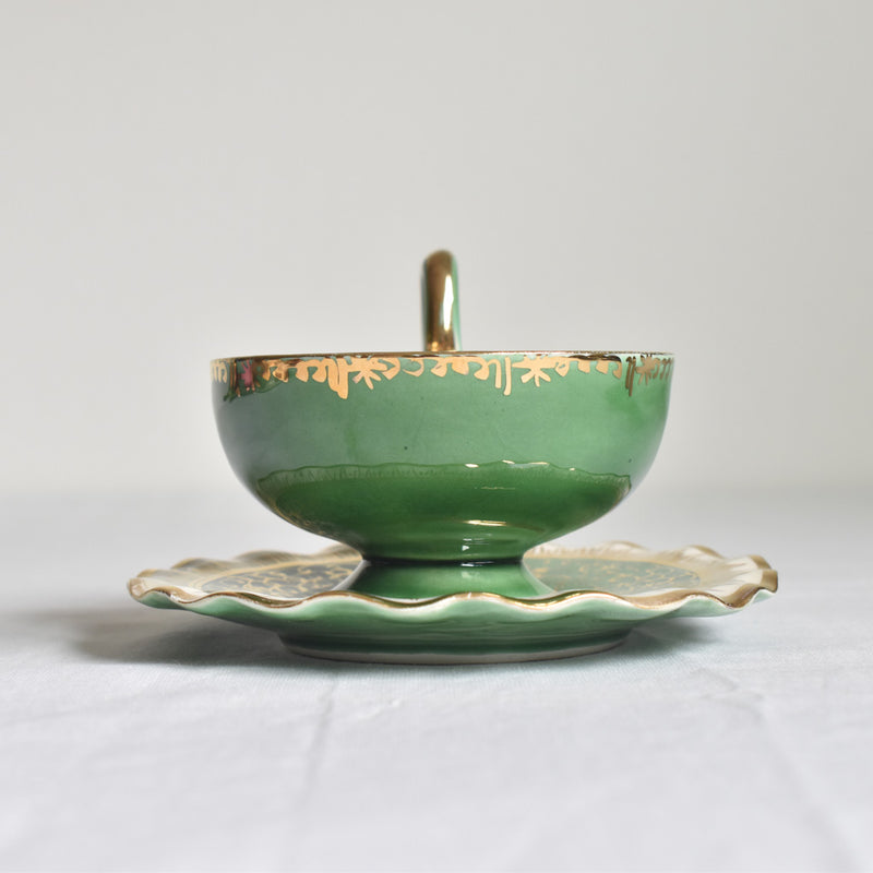 ア.ドラサンヴァル A.Dressinval コーヒーカップ＆ソーサー ライトグリーン A