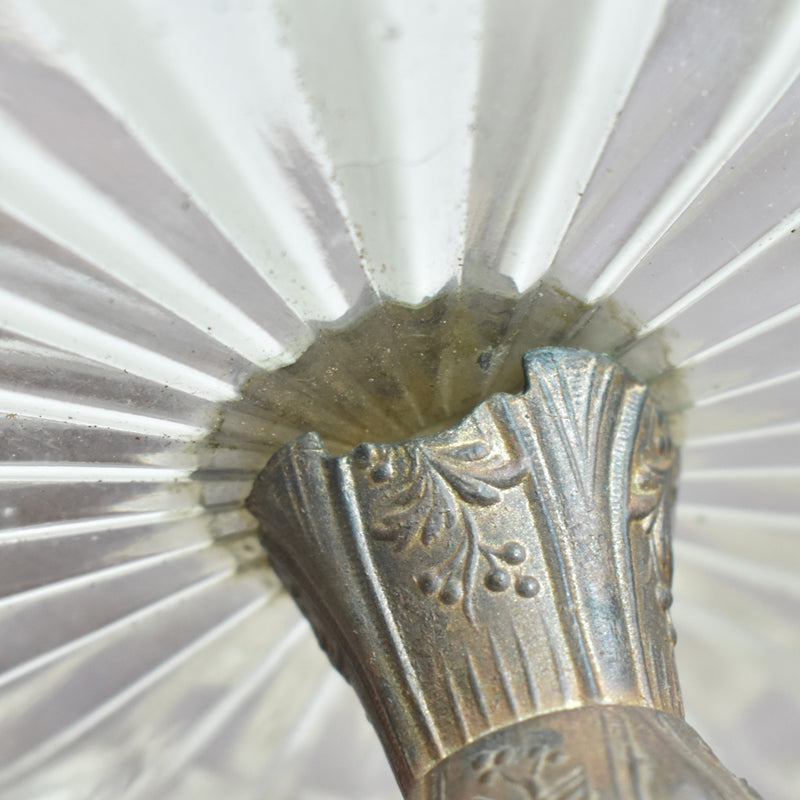 ガラス　ヴィンテージ　脚付きクープ