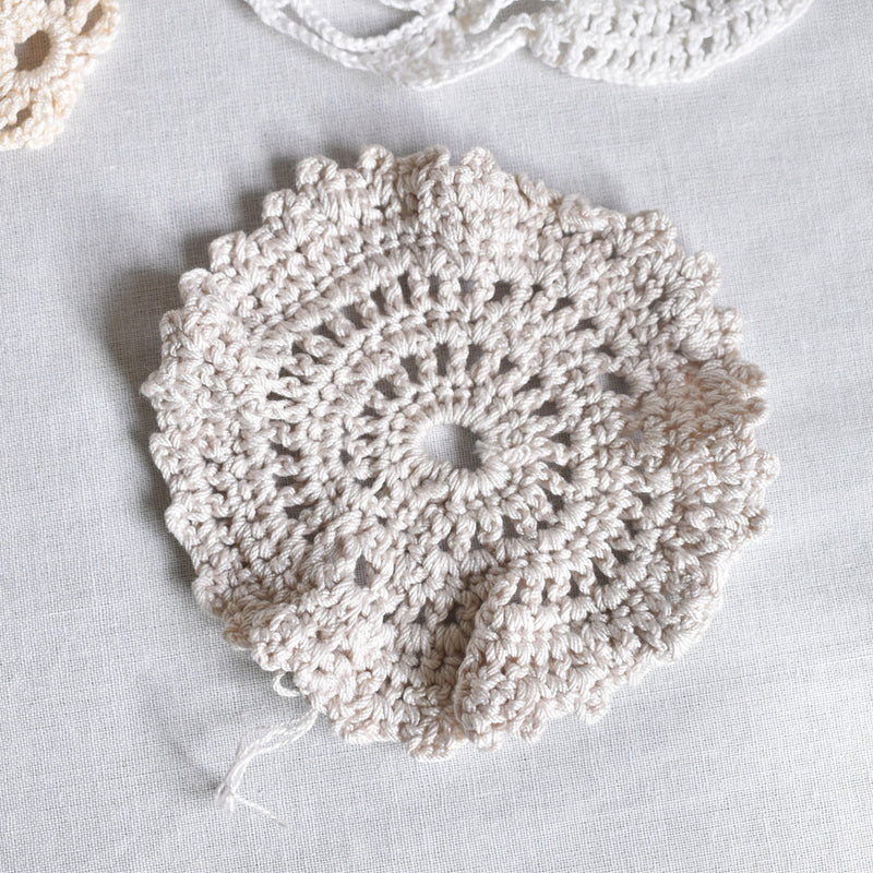 Vintage hand-knitted lace ornament