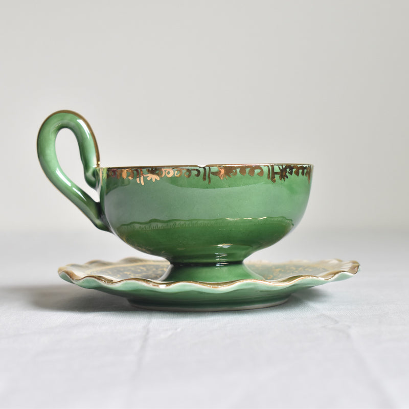 ア.ドラサンヴァル A.Dressinval コーヒーカップ＆ソーサー ライトグリーン A